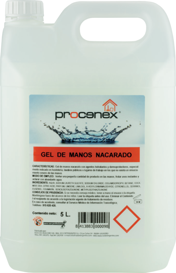 Gel de manos nacarado