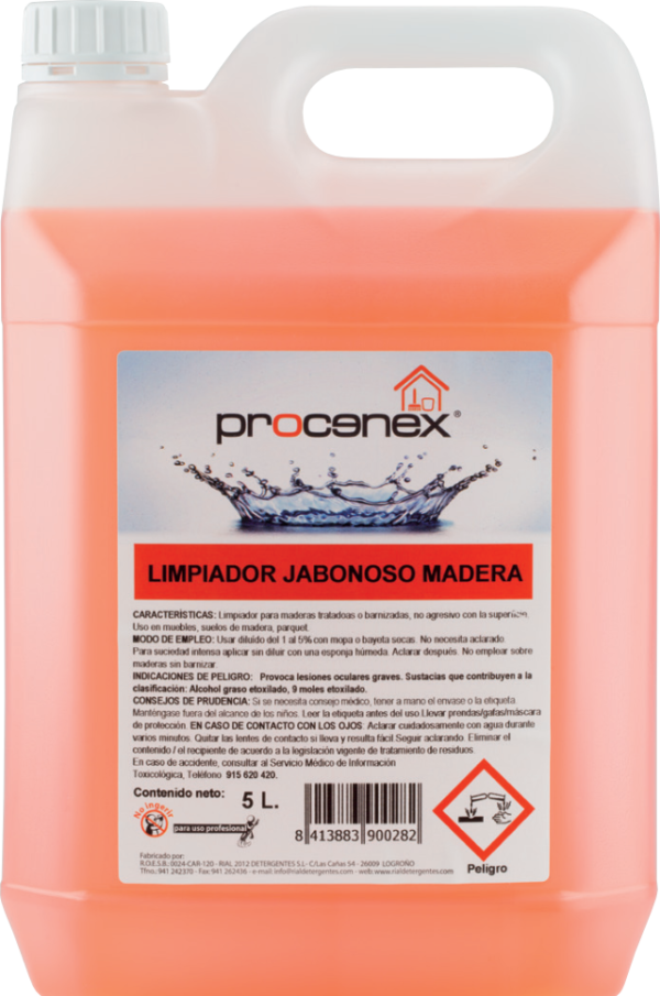 Limpiador jabonoso madera